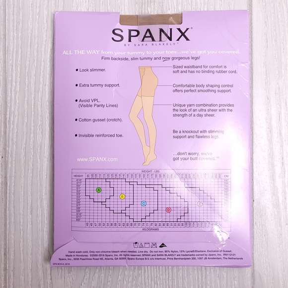 Spanx All The Way Shapwear Pantyhose Nude D - Picture 4 of 5